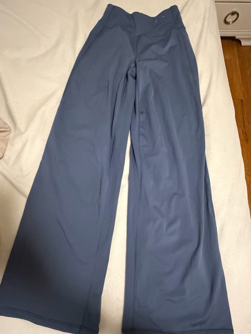 Xersion Wide-Leg High-Waist Pants in Slate Blue